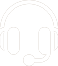 White headset with microphone on a plain background.